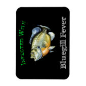 ブルーギル熱に感染する マグネット (縦)