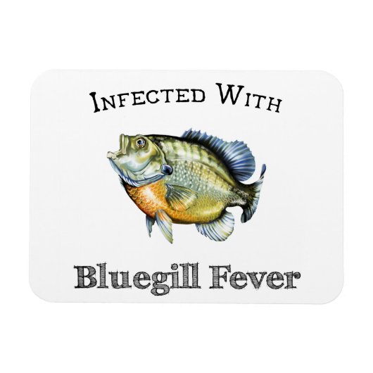 ブルーギル熱に感染する マグネット (横)