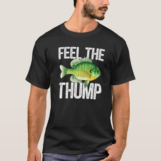 ブルーギル釣りフレーズ 淡水魚 グラフィック Tシャツ (正面)