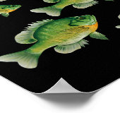 ブルーギル釣り淡水魚フィッシングおもしろTシャツ ポスター (角)