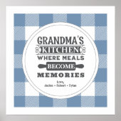 ブルーギンガムおばあちゃんの食事が思い出に ポスター (正面)
