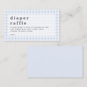 ブルーギンガムおむつラッフルピクニックベビーシャワー エンクロージャーカード (正面/裏面)