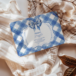 ブルーギンガムとボウラッフルおむつ エンクロージャーカード