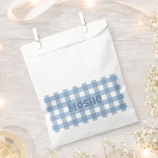 ブルーギンガムの誕生日パーティーの好意バッグ フェイバーバッグ (クリップ留めされた状態)