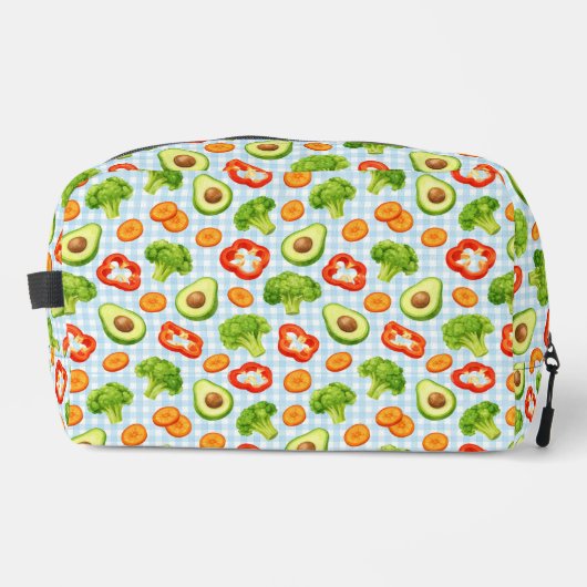 ブルーギンガムの野菜パターン ドップキット (正面)