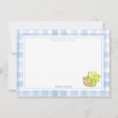 ブルーギンガムアジサイ花ありがとうございました サンキューカード (正面)