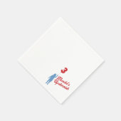 ブルーギンガムアップシャーニッシュナパーソナライズされたプキン スタンダードカクテルナプキン (角)