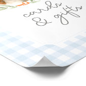 ブルーギンガムアヒル赤ちゃんシャワーカードとギフト ポスター (角)