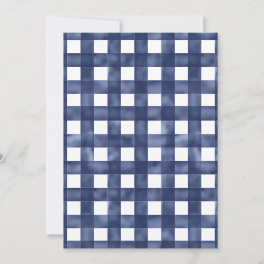 ブルーギンガムカニ結婚のリハーサルディナー 招待状 (裏面)