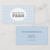 ブルーギンガムカントリーファームシャビーシック 名刺 (正面/裏面)