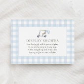 ブルーギンガムゴルフベビーシャワー表示シャワー エンクロージャーカード