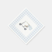 ブルーギンガムゴルフベビーシャワー スタンダードカクテルナプキン (角)