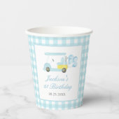 ブルーギンガムゴルフボーイ1st誕生日 紙コップ (正面)