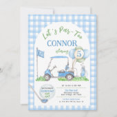 ブルーギンガムゴルフ誕生日パルティー招待状 招待状 (正面)