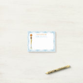 ブルーギンガムスポーツボールキッズカスタムランチボックス ポストイット (デスク上)