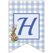 ブルーギンガムハッピーバースデー バンティングフラッグ (第2の旗)