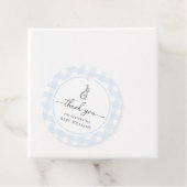 ブルーギンガムバニーラビットベビーシャワー フェイバータグ (インサイチュ)