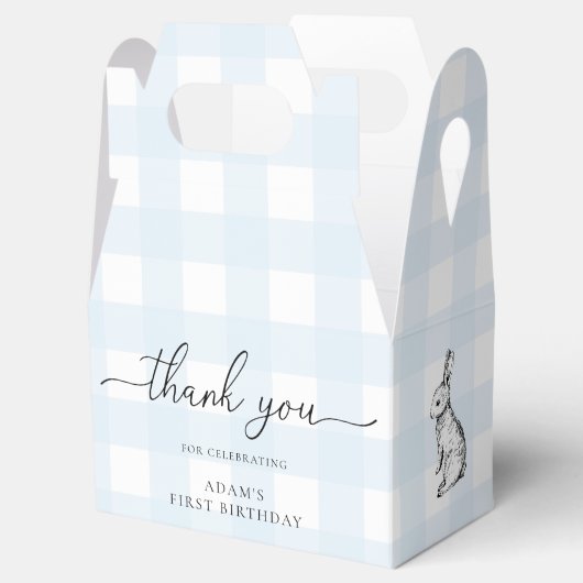 ブルーギンガムバニー誕生日サンキューオファーボックス フェイバーボックス (オープン)