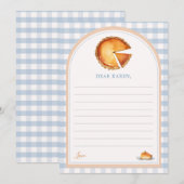 ブルーギンガムパンプキンパイタイムカプセルノートカード サンキューカード (正面/裏面)