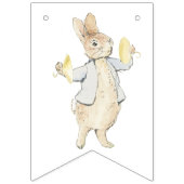 ブルーギンガムピーターうさぎ赤ちゃんシャワーミュートBL バンティングフラッグ (第2の旗)