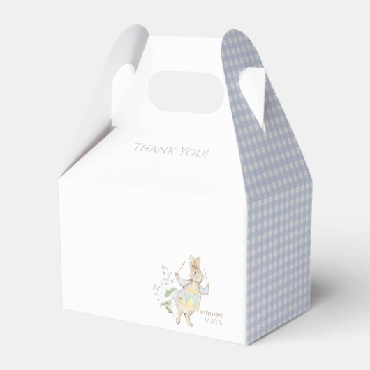 ブルーギンガムピーターうさぎ赤ちゃんシャワーミュートBL フェイバーボックス (裏面サイド)