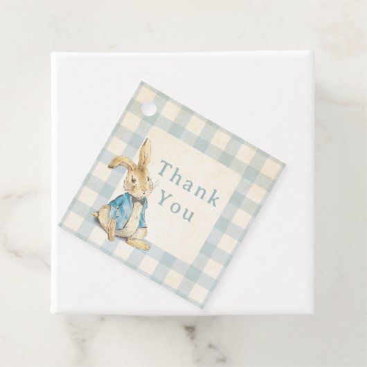 ブルーギンガムピーターザラビット誕生日ありがとう フェイバータグ (インサイチュ)