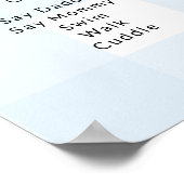 ブルーギンガムファースト誕生日マイルストーンタイムライン ポスター (角)