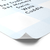 ブルーギンガムファースト誕生日マイルストーンタイムライン ポスター (角)