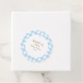 ブルーギンガムベビーシャワーメッセージカード フェイバータグ (インサイチュ)