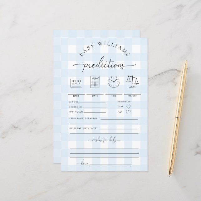 ブルーギンガムベビー予測ゲーム (正面/裏面インサイチュ)