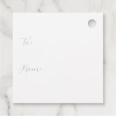 ブルーギンガムボウクリスマスツリーギフトラベル フェイバータグ (裏面)