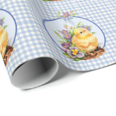 ブルーギンガムボーイ誕生日 ラッピングペーパー (ロールコーナー)