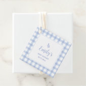 ブルーギンガムボーイ赤ちゃんシャワーありがとうござ来う フェイバータグ (インサイチュ)