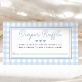 ブルーギンガムボーイ赤ちゃんシャワーおむつラッフルカード エンクロージャーカード