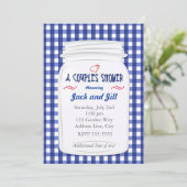 ブルーギンガムメイソンジャームシャワーカントリー招待状 招待状 (スタンド正面)