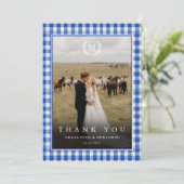 ブルーギンガムモノグラムクレスト2 フォト サンキューカード (スタンド正面)