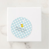 ブルーギンガムラバーダッキーベビーシャワー フェイバータグ (インサイチュ)