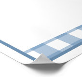 ブルーギンガムランチョンマット ポスター (角)