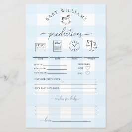 ブルーギンガムロッキングホースベビー予測ゲーム