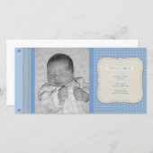 ブルーギンガムヴィンテージ誕生のお知らせ 案内状 (正面/裏面)