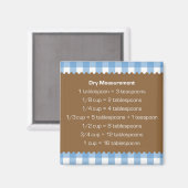 ブルーギンガム乾式測定グラフキッチンヘルパー マグネット (正面/裏面)