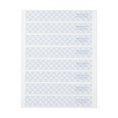 ブルーギンガム差出人住所ラベル ラップアラウンドラベル (シート)