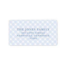 ブルーギンガム差出人住所ラベル ラベル
