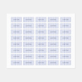 ブルーギンガム男の赤ちゃん名アイアンオン ラベル (シート)