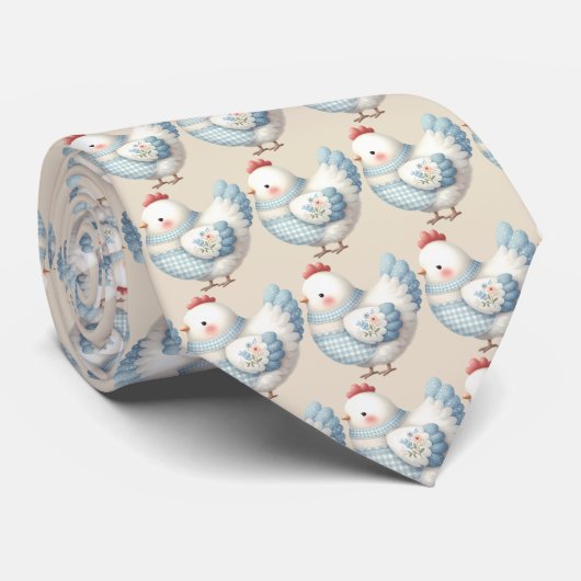 ブルーギンガム コテージの雌鳥 ネクタイ (ロール)