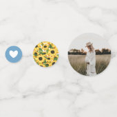 ブルーギンガム&サンフラワーズベビー- Qシャワー コンフェッティ (裏面)