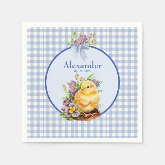 ブルーギンガム スタンダードカクテルナプキン (正面)