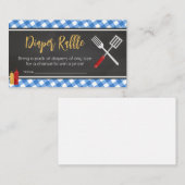 ブルーギンガムBBQベビーシャワーおむつラッフル エンクロージャーカード (正面/裏面)