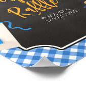 ブルーギンガムBBQベビーシャワーおむつラッフル ポスター (角)