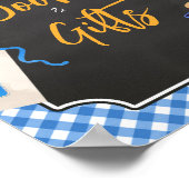 ブルーギンガムBBQベビーシャワーブックとギフト ポスター (角)